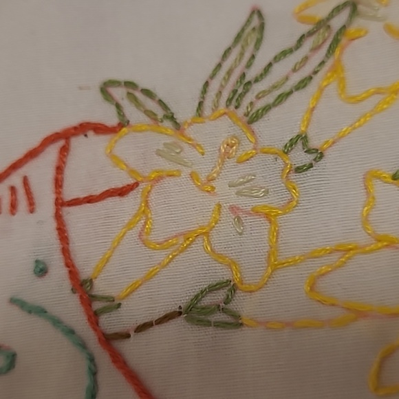 Vintage Hand Stitched South Carolina State Bird & Flower - Picture 6 of 16